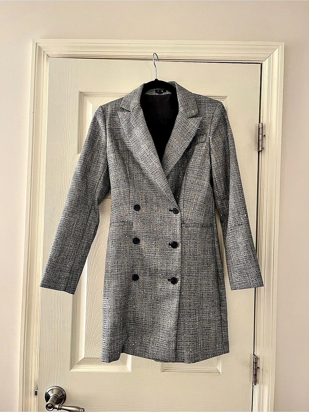 Express Women's Plaid Double-Breasted Blazer Dress. Size XS
